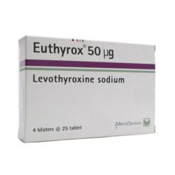 Alternative view of Euthyrox Levothyroxine 50mcg 500 Tablets